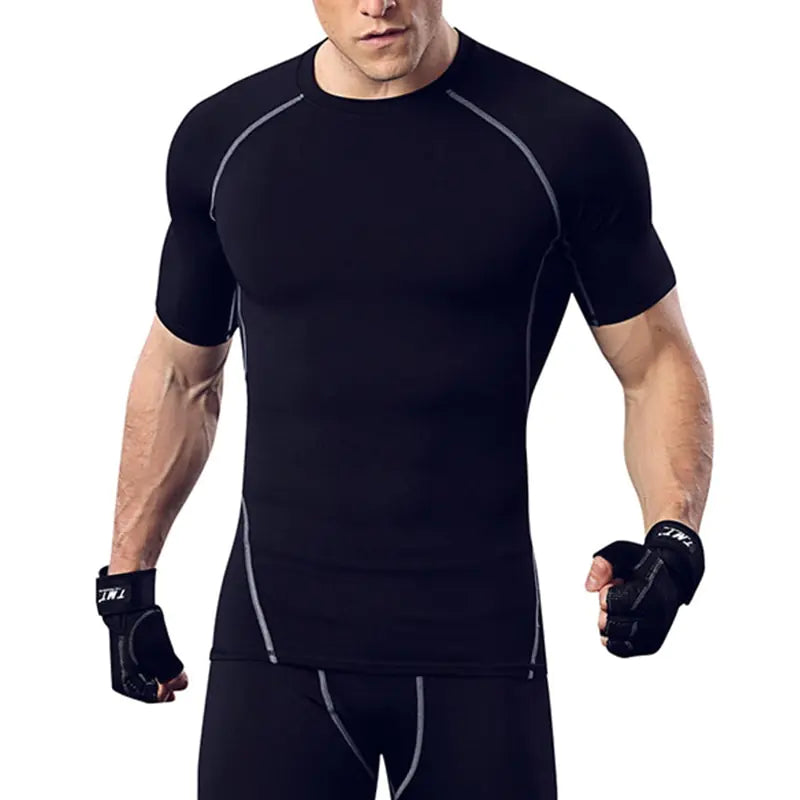 Quick-Dry Men's Running Gym Shirt - Leez Store