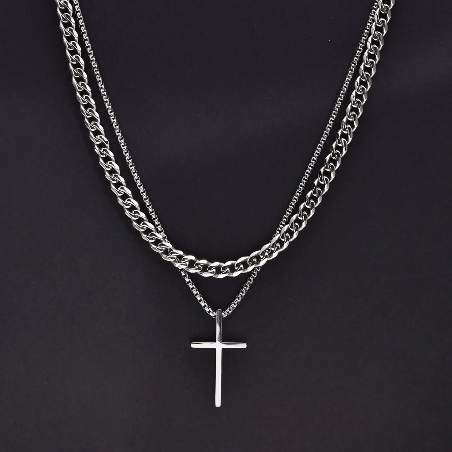 Vnox Mens Cross Necklaces - Leez Store