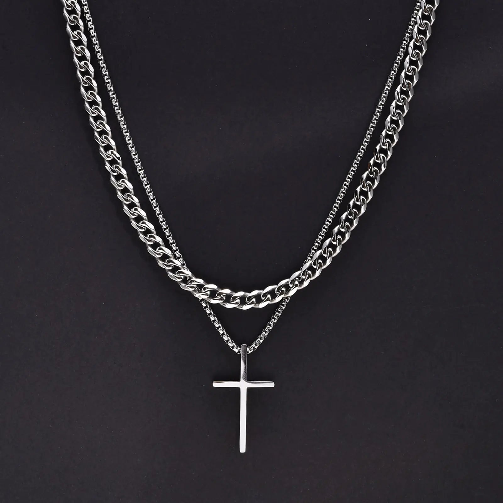 Vnox Mens Cross Necklaces - Leez Store