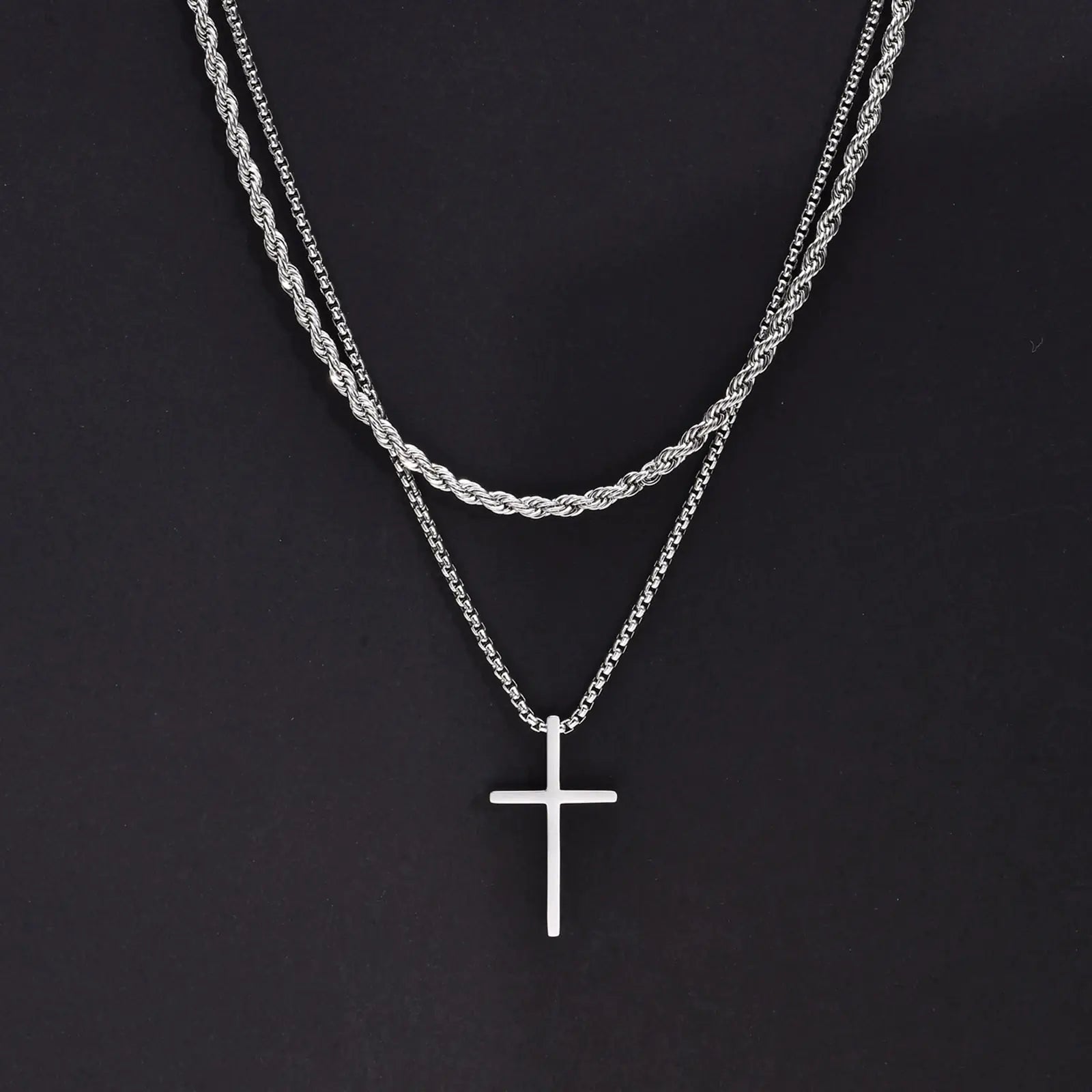 Vnox Mens Cross Necklaces - Leez Store