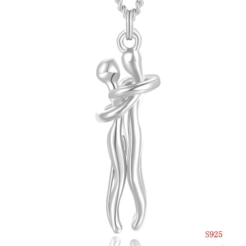 S925 Sterling Silver Villain Hug Necklace