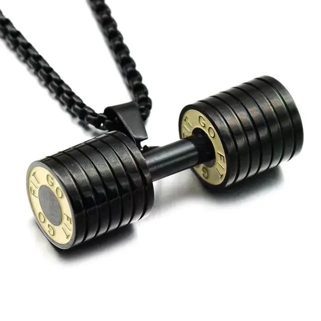 Barbell & Dumbbell Pendant Necklace - Leez Store