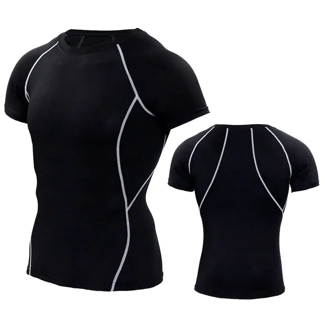 Quick-Dry Men's Running Gym Shirt - Leez Store