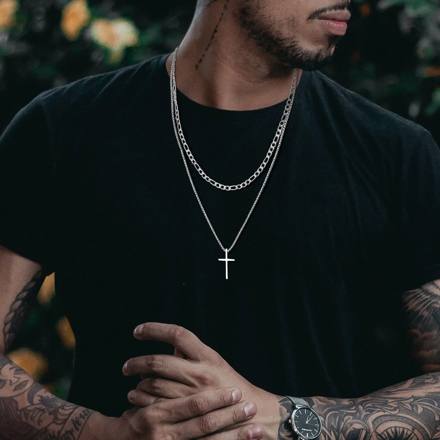 Vnox Mens Cross Necklaces - Leez Store