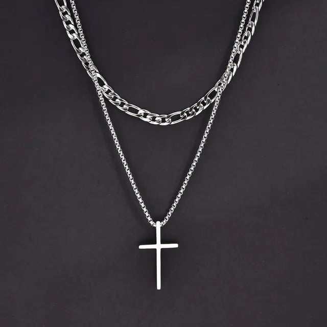 Vnox Mens Cross Necklaces - Leez Store